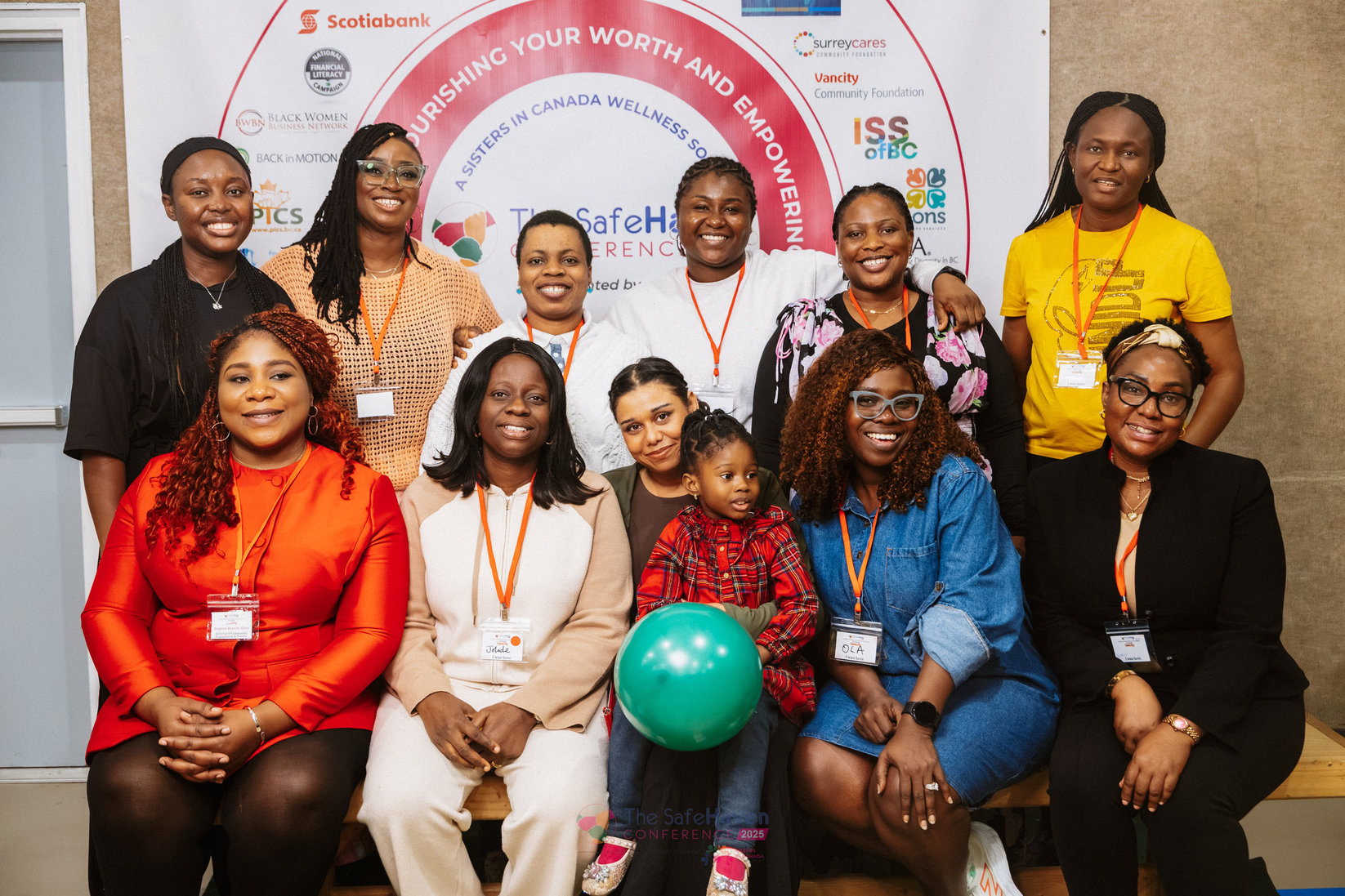 A diverse group of volunteers working together in a community centre